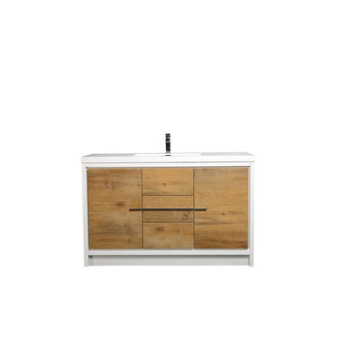 Eviva Grace 60 Inch Single Sink Bathroom Vanity with White Integrated Acrylic Top Bathroom Vanity Eviva
